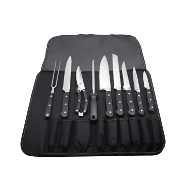 Imagem de Jogo para Churrasco Fracalanza em Inox com Bolsa de Nylon com 9 Peças