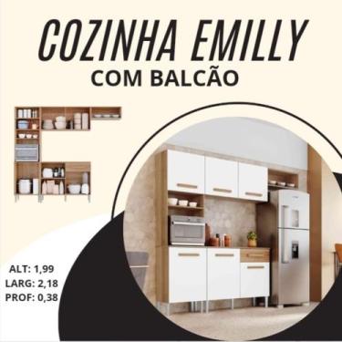 Imagem de Cozinha compacta emily com balção - Aramóveis, Off