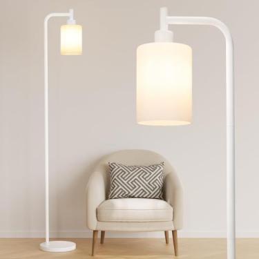 Imagem de Luminária de chão Ziisee 164cm Industrial Branca com lâmpada LED