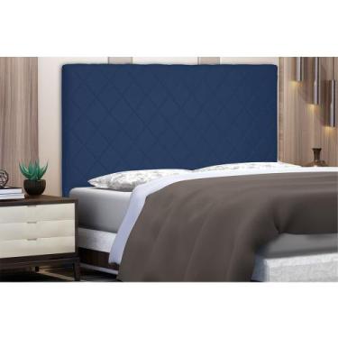 Imagem de Cabeceira Dubai Para Cama Box King 195 cm Suede Azul Marinho S04 - D'R