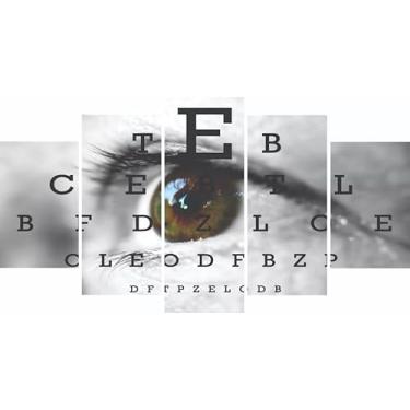 Imagem de Kit quadro decorativo 5 peças 95x60cm Oculista Oftalmo Recepção