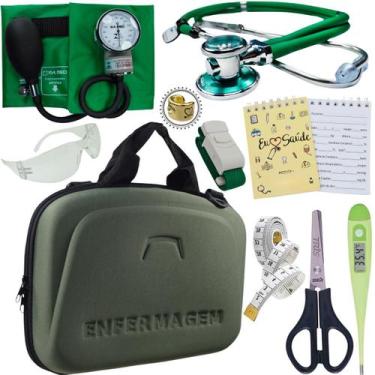 Imagem de Kit Enfermagem Maleta Super Luxo Completa Exclusiva - Love Saude, VERD