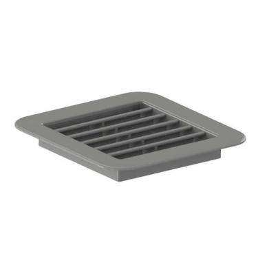 Imagem de Grade Ventilação Quadrada Cinza 13x13 Encaixe 10x10 - MARELAGO