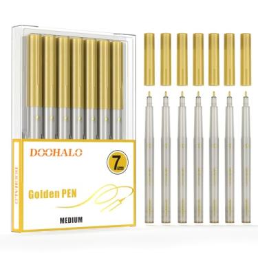Imagem de DOOHALO Caneta marcador metálico dourado compatível com Cricut Maker4/3/Explore 3/Air 2/Air Machine 1.0 pontas médias canetas metálicas multicoloridas para desenho e pintura