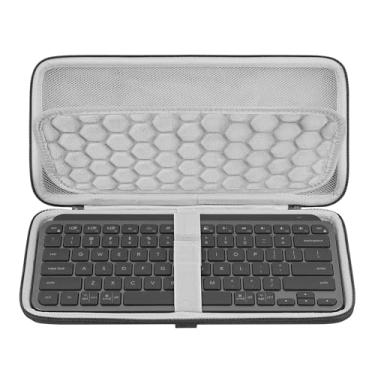 Imagem de Geekria Capa rígida com teclado, bolsa de transporte, compatível com Logitech MX Keys Mini teclado minimalista sem fio iluminado (cinza)