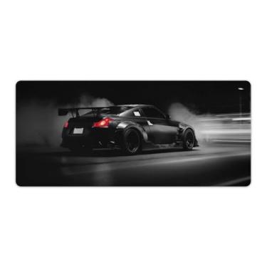 Imagem de Z350 JDM Car Racing Balck Gaming Mouse Pad grande antiderrapante borracha tapete de mesa teclado computador pad para escritório em casa 40 x 90 cm