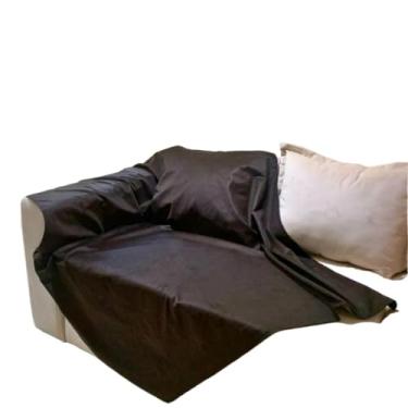 Imagem de Capa para Sofá, Manta para Sofá em Suede Liso Aveludado, 1.40m/2m/3m(Marrom,4 Lugares (2,00x1,40m))