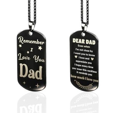 Imagem de EGHTvmok Presentes para papai, Natal, Natal, Dia dos Namorados, Dia dos Pais, presentes de aniversário e dia dos pais, presente para papai, Páscoa, Dia dos Pais, colar de corrente para homens