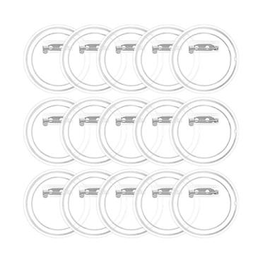 Imagem de 15 pinos de botão em branco de 2,95 polegadas, alfinetes personalizados de acrílico transparente kit de criação de crachás fotográficos para artesanato DIY, projetos escolares, presentes