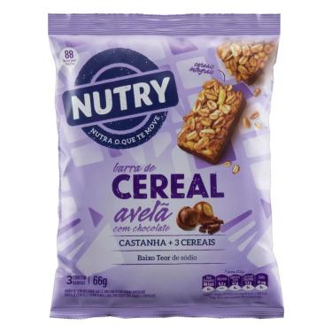 Imagem de Barra de Cereal Nutry Avelã com Chocolate com 3 Unidades de 22g Cada