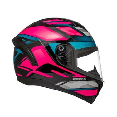 Imagem de Capacete Peels Spike II mx2 Preto com Rosa, Design Esportivo, com Viseira de Proteção (58)