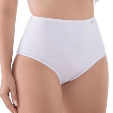 Imagem de Calcinha Alta Delrio 50707 Clássica Algodão T. P/EG, M, Bc, Branco