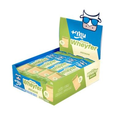 Imagem de Chocowheyfer, Mais Mu, Wafer Proteico Sabor Pistache, 6g de Proteína, Zero Açúcar, Display com 12 Unidades