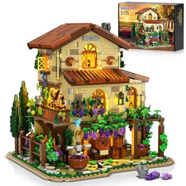 Imagem de INSOON Grape Chateau Building Set with LED Light, 1831 PCS Winery House Building Kit for Adults Teens Kids Boys Girls 10+