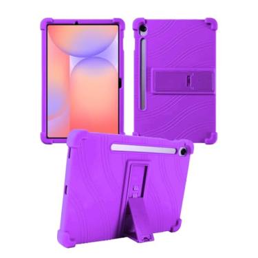 Imagem de Capa para Samsung Galaxy Tab S10 Lite/S10 FE/S9 FE 10,9 polegadas - Capa protetora com suporte para caneta S e suporte de visualização multiângulo (roxa)