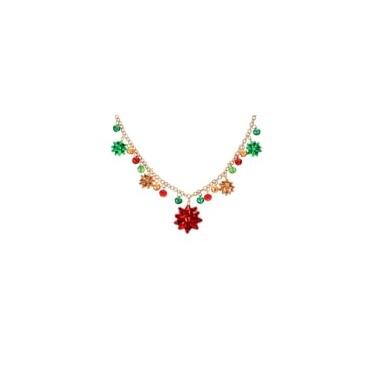 Imagem de Colar de Natal para mulheres, joias, colares, presentes versáteis e modernos, joias femininas, design criativo, presentes de Natal, presentes de amizade para mulheres, dia dos namorados, Medium, Latão