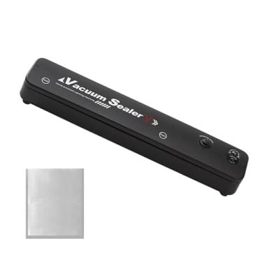 Imagem de Seladora De Sacos | Reutilizável Hermético Elétrico | Máquina Seladora a Ar com 100 Sacos de Vácuo | para Conservação de Carne Crua e Frutos do Mar no Frigorífico e
