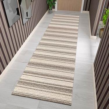 Imagem de Passadeira Antiderrapante Para Cozinha Quarto 2,00m x 65cm Rustico Luxo (Marrom)