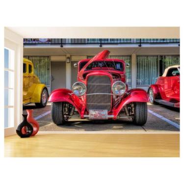 Imagem de Papel De Parede 3D Carro Antigo Hot Rod Custom 3,5M Cxr51 - Você Decor