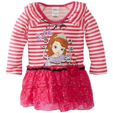 Imagem de Disney Vestido feminino Sofia 1 peça despojado, rosa, 6X