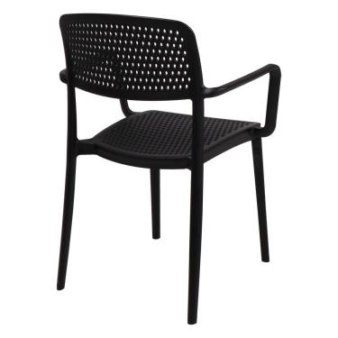 Imagem de Cadeira Tramontina Serena Em Polipropileno Preto Com Braços
