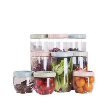 Imagem de Conjunto 3 Potes Plástico com Tampa Hermética, Polipropileno sem BPA, Sortido, 450ml/1000ml/1600ml, Empilhável, para Armazenamento de Alimentos