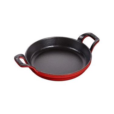 Imagem de TRAVESSA STAUB REDONDA EM FERRO FUNDIDO VERMELHO CEREJA 16CM 405098940 Vermelho