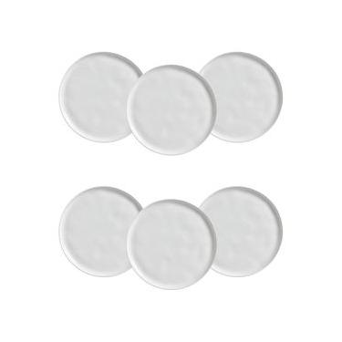 Imagem de Conjunto de Pratos Rasos Porto Brasil Bio New White 27,5cm – 6 Peças