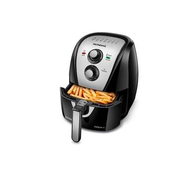 Imagem de Fritadeira Sem Óleo Air Fryer 4L Mondial Preto e Inox 1500W AFN-40-BI