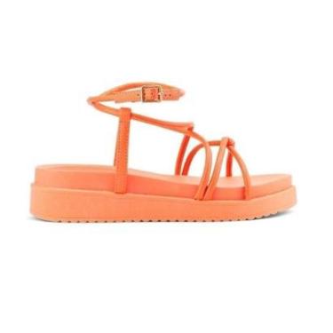 Imagem de Sandália Feminina Bebecê Tiras com Amarração Laranja - T2279-Feminino
