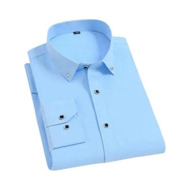 Imagem de Camisa Social Masculina Slim Fit De Manga Longa Com Punhos Franceses C