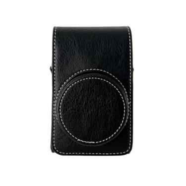Imagem de Capa Protetora para Câmera Digital Bolsa de Armazenamento em Couro PU com Cinto Ombro Removível Compatível GR2 GR3 GR3X G7X2 G7X3 RX100 ZV1 LX10 SX740 ZR1000 CCD