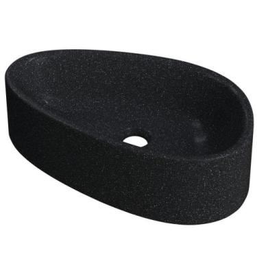 Imagem de Cuba De Apoio Gota Para Banheiro Lavabo C01 Bg43w Preto Granit Matte -