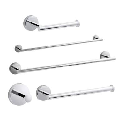 Imagem de Kit Acessórios Banheiro Kohler Elate Papeleira, Cabide, Toalheiro e Po