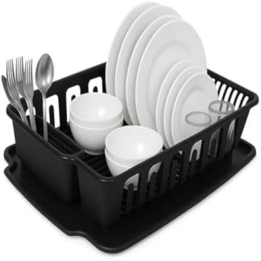 Imagem de Escorredor de cozinha para pratos, copos e talheres, organizador e duravel, premium.