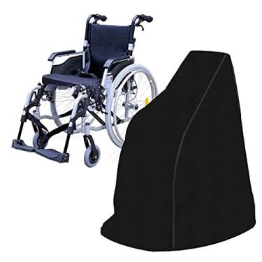 Imagem de YYBOES Capa para cadeira de rodas, capa de cadeira elétrica leve Oxford ao ar livre, capa dobrável de scooter de mobilidade - para idosos/adultos, preta, 99 x 73 x 99 cm (preto 99 x 73 x 99 cm)
