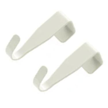 Imagem de AUNMAS Conjunto de Ganchos de Porta, 12 Peças sobre Cabides de Porta Com Aço Carbono para Sacos de Casacos, Escritório Doméstico, Bordas Arredondadas de Aço Carbono (Branca)