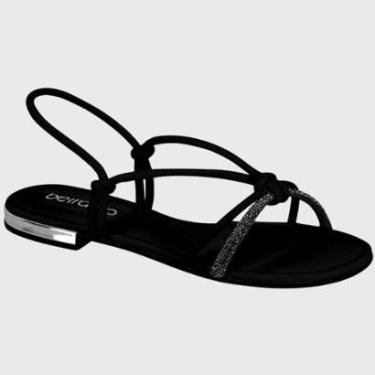 Imagem de Sandália Rasteira Feminina Tiras Brilhantes Beira Rio 8263.983.26264-Feminino