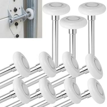 Imagem de Pacote com 20 rolos de porta de garagem de nylon de 2 polegadas com rolamentos selados duplos à prova de poeira 6200ZZ, rodas de trilho duráveis silenciosas de alta carga de grau comercial para portas