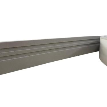 Imagem de Rodapé Eva Adesivo Flexível Boracéia 5cmx1cm 20 Metros - Cinza