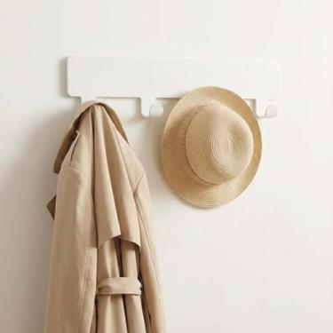 Imagem de Suporte de parede sem broca, suporte de chave adesivo, 15 x 5 x 1,5 cm, gancho de chave de ferro com adesivo resistente, essencial de apartamento para organização de entrada e banheiro (branco)