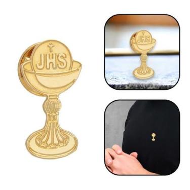 Imagem de Broche Boton Eucaristia Cálice Dourado - FORNECEDOR 1