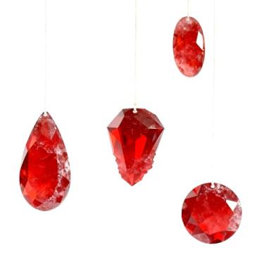 Imagem de 2. ST136 Rhodonite rosa suave com filtro solar brilhante delicado feito à mão para enfeite de janela para captar a luz do sol e produzir pontos românticos de arco-íris em casa, escritório, sala de