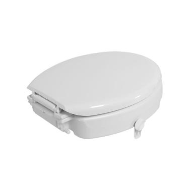 Imagem de Assento Sanitário Elevado Astra TAE7T/K com Tampa e Trava 11cm Almofadado