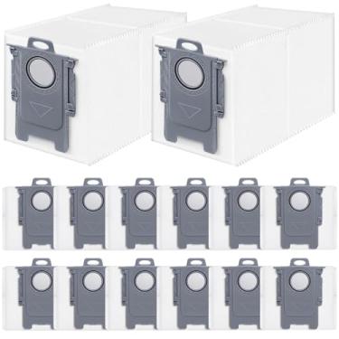 Imagem de Pacote com 24 sacos de pó de substituição para Roborock QV 35A/Qrevo S5V/QV35S/Saros 10/10R/Z70/Qrevo/Q Revo/S/Qrevo Pro/Plus/MaxV/Master/Curv/Edge/S5X/Qrevo Edge S5A/S8 MaxV/S8 Max Ultra Robot