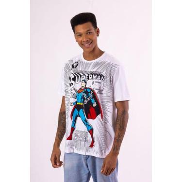 Imagem de Camiseta DC Comics Superman Correntes, M, Off white, Unissex