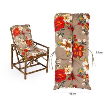 Imagem de Almofada Cheia 95x45cm - Encosto Gordo Ideal para Cadeira, Poltrona, Sofá e Cama, Confortável e Decorativa (Capuccino)