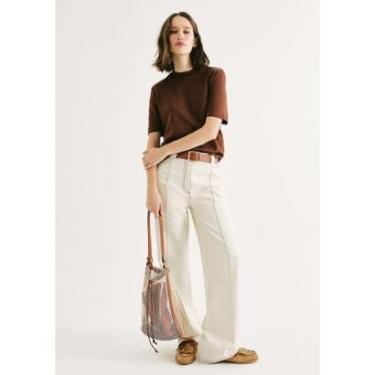 Imagem de Calça Feminina Reta Cintura Média-Feminino