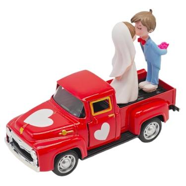 Imagem de YimiBloss Decoração de cafeteria vintage mini metal com placa de café e acessórios de livro para estação de café (vermelho-namorado)