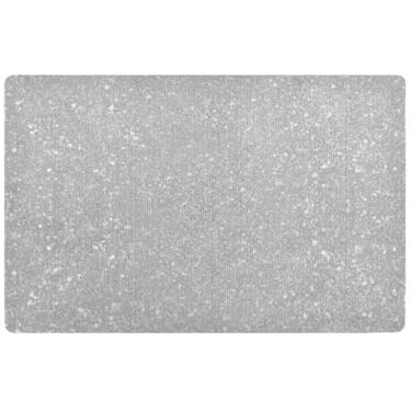 Imagem de TSENQUE Tapete de porta personalizado cinza brilhante prata engraçado capacho entrada interna, tapete de porta de outono, tapete de entrada antiderrapante para ambientes internos, 81 cm x 50 cm